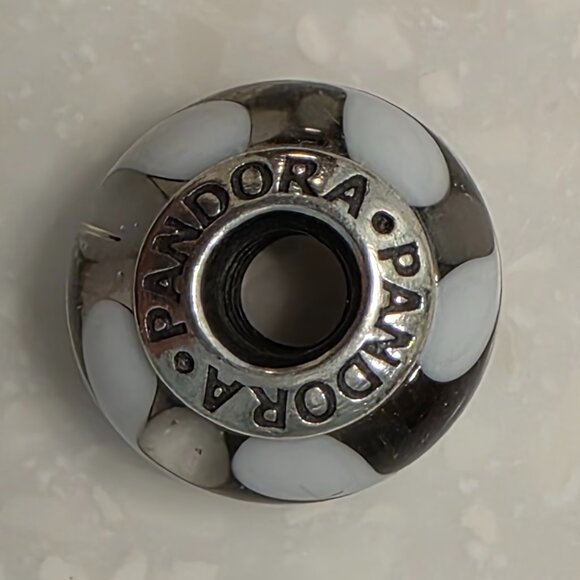 Pandora Murano Glass Sterling Silver Charm, Like New - Picture 2 of 3